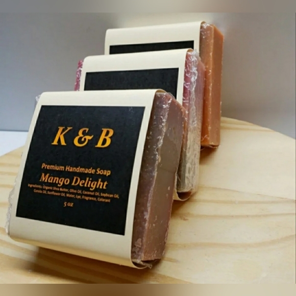 MANGO DELIGHT Premium Handmade Natural Body Bar Soap, 5 oz (3 pack) - Picture 2 of 6